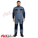 لباس کار مهر دوتیکه پارچه کتان thumb 1